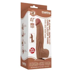 LoveToy SlidingSkin Gode Sliding Skin 23 x 6cm Marron